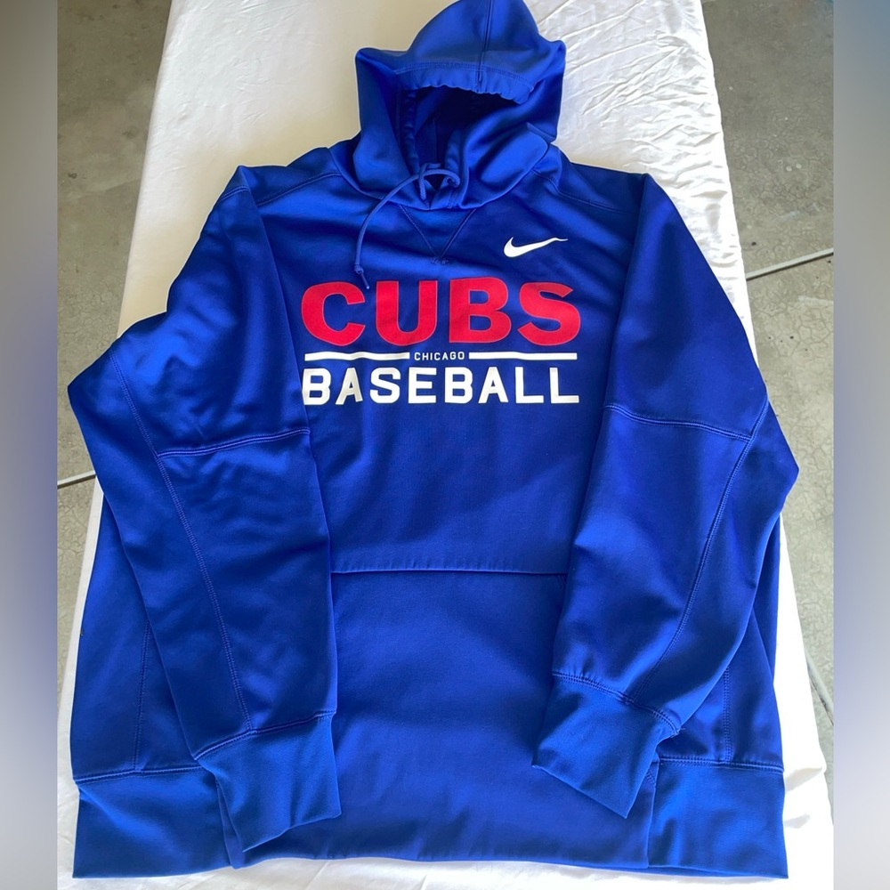 Nike Dri Fit Chicago Cubs Hoodie Mens 2XL Blue  MLB Baseball